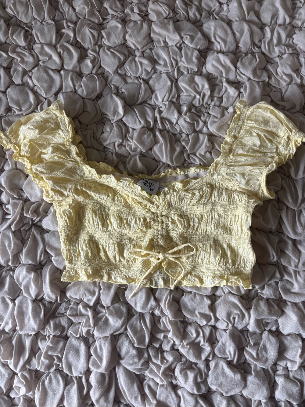 Princess Polly Pale Yellow Blouse